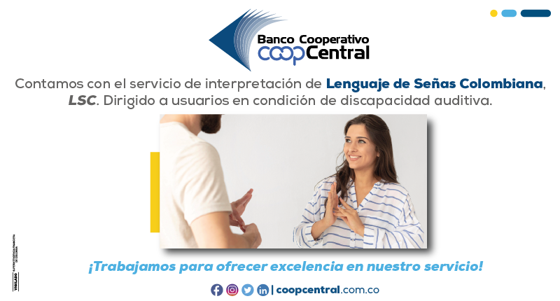 Servicio de interpretación de lenguaje de señas colombiana